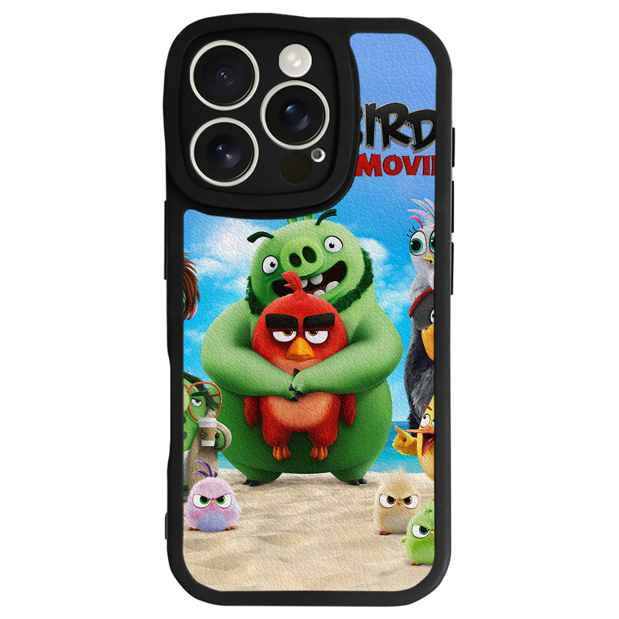 （画像用） Angry Birds アングリーバード 【iPhone 16シリーズ対応】シリコンスマホケース（レザー調） 材質：シリコン